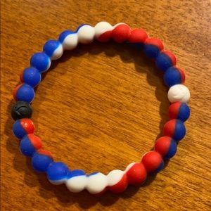 Red white and blue Lokai bracelet
